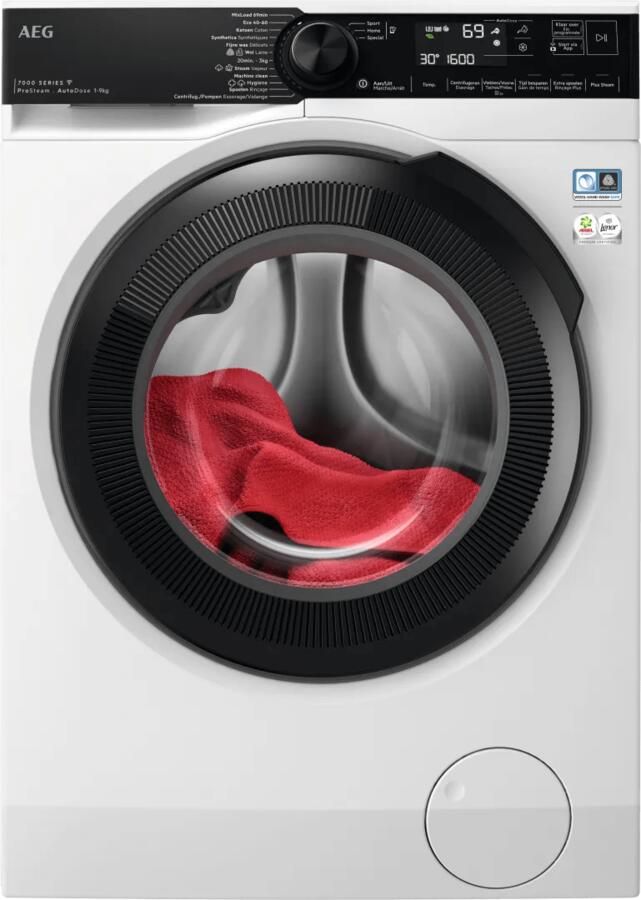 AEG LR7696AAD4 EcoLine 7000 serie ProSteam Wasmachine 10% zuiniger dan energielabel A 9kg Autodose