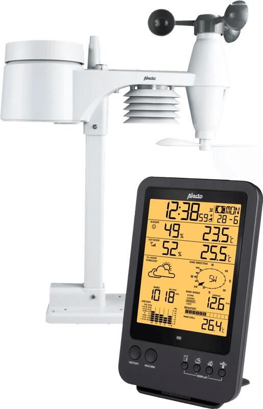 Alecto WS-4700 Professioneel Weerstation met draadloze Buitensensor 6-in-1
