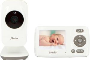 Alecto DVM-71 babyfoon met camera en 2.4' kleurenscherm wit taupe