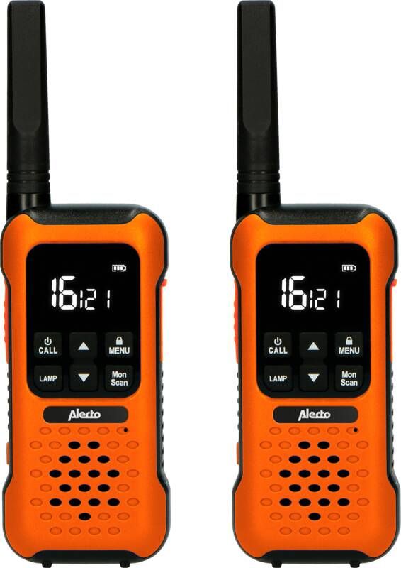 Alecto Robuuste walkie talkie tot 10 kilometer bereik Oranje-Zwart