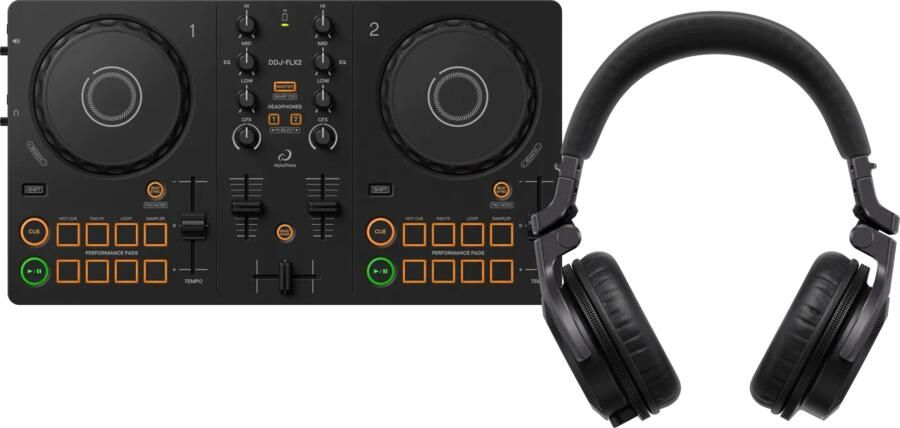 AlphaTheta DDJ-FLX2 + Pioneer DJ HDJ-CUE1