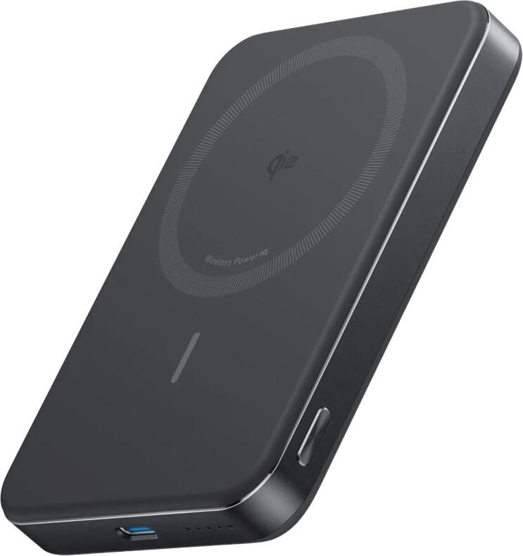 Anker MagGo Slim Draadloze Powerbank met MagSafe en Qi2 10.000 mAh met Snelladen Zwart