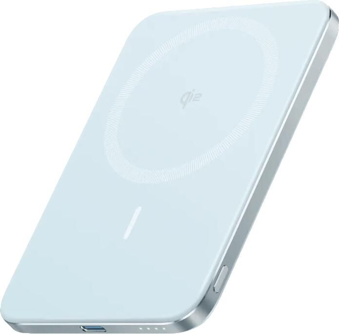 Anker Nano MagGo Draadloze Powerbank met MagSafe en Qi2 5.000 mAh Blauw
