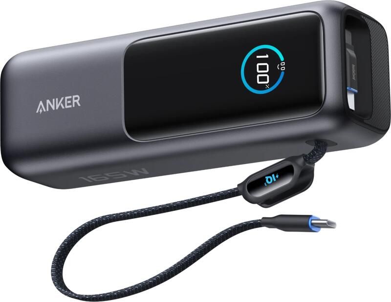 Anker Power Bank (25K 165W Built-In USB-C and Retractable Cable) Powerbank