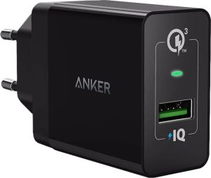 Anker PowerPort+1 Oplader zonder Kabel 18W Quick Charge 3.0 Zwart