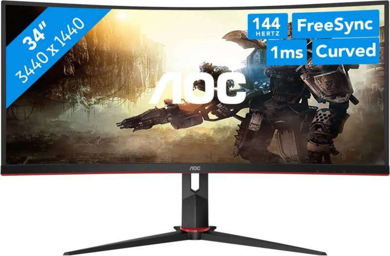 AOC Curved-gaming-ledscherm CU34G2X BK 86 4 cm 34 " QHD+