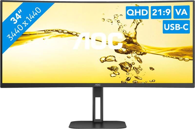 AOC CU34V5C BK | Quad HD Monitoren | 4038986110198