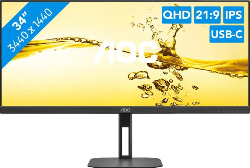 AOC U34V5C BK | Monitoren voor thuis&kantoor | 4038986110617