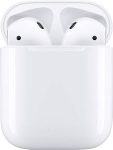 Apple In-ear-oordopjes AirPods with Charging hoes (2019) Compatibel met iPhone XR iPhone mini iPad Air mini Pro Watch SE Series 6 Series 5 Series 4 Series 3 Mac mini iMac