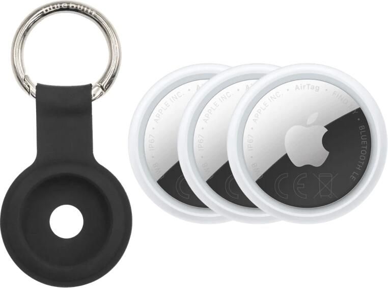 Apple AirTag 2 (3-Pack) + BlueBuilt AirTag Sleutelhanger