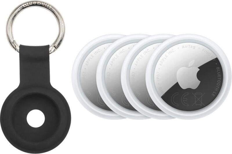 Apple AirTag 2 (4-Pack) + BlueBuilt AirTag Sleutelhanger