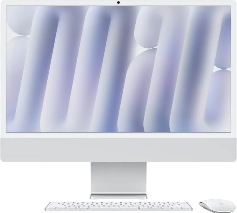 Apple iMac 24 inch M4 (10 core CPU 10 core GPU) 16GB 512GB met nano display Zilver QWERTY