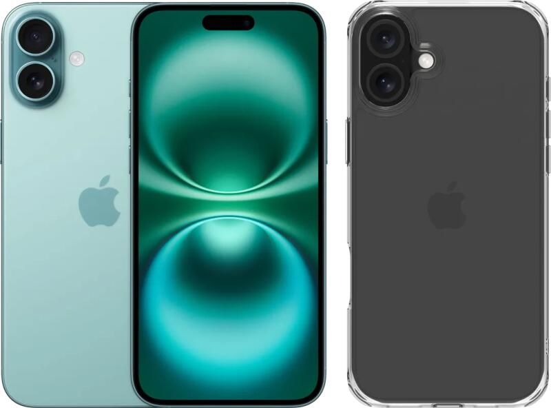 Apple iPhone 16 Plus 256GB Groen + BlueBuilt Protective Back Cover Transparant