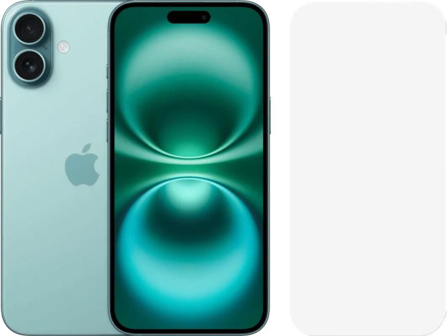 Apple iPhone 16 Plus 128GB Groen + BlueBuilt Screenprotector Glas