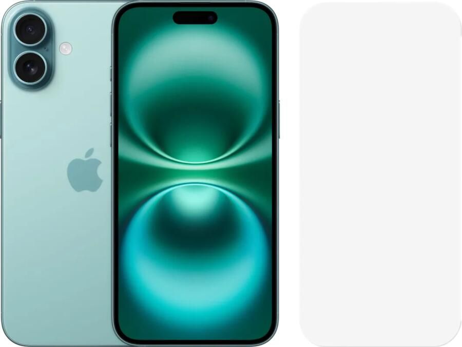 Apple iPhone 16 Plus 128GB Groen + BlueBuilt Screenprotector Glas