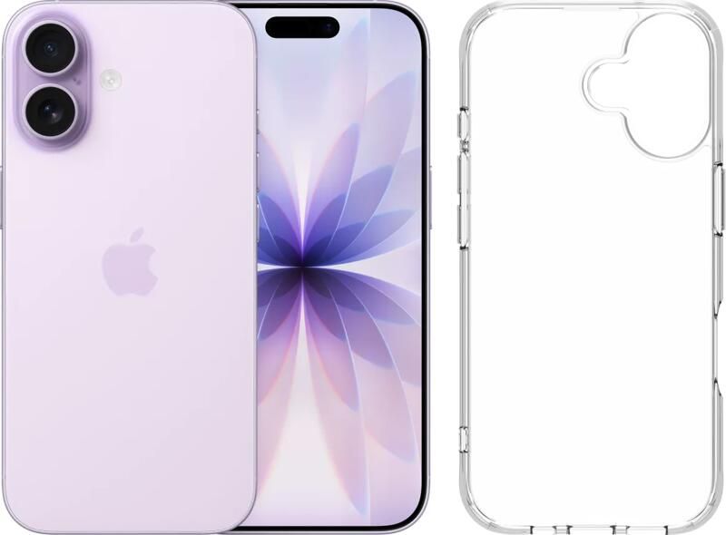 Apple iPhone 17 256GB Paars + BlueBuilt Protective Back Cover Transparant