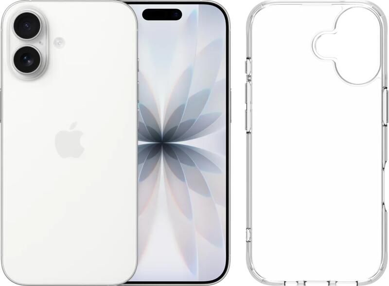 Apple iPhone 17 512GB Wit + BlueBuilt Protective Back Cover Transparant