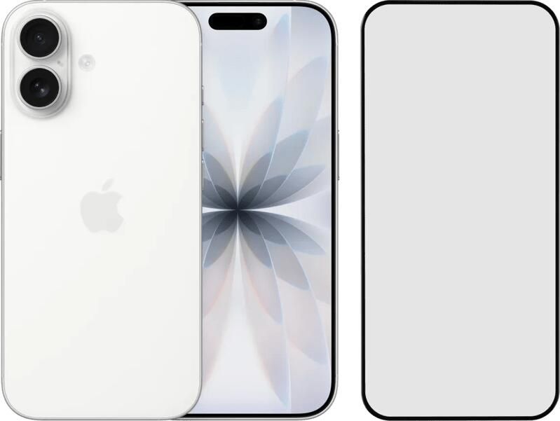 Apple iPhone 17 256GB Wit + BlueBuilt Screenprotector Glas