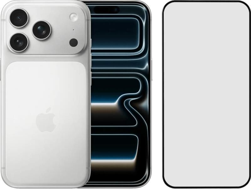 Apple iPhone 17 Pro 512GB Zilver + BlueBuilt Screenprotector Glas