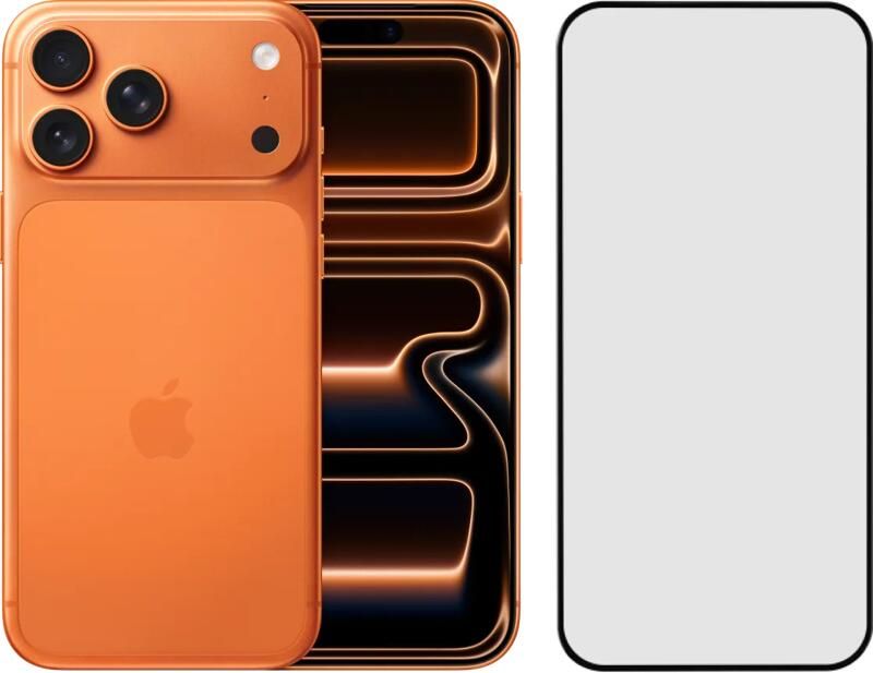 Apple iPhone 17 Pro Max 256GB Oranje + BlueBuilt Screenprotector Glas