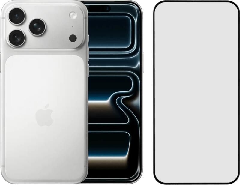 Apple iPhone 17 Pro Max 1TB Zilver + BlueBuilt Screenprotector Glas
