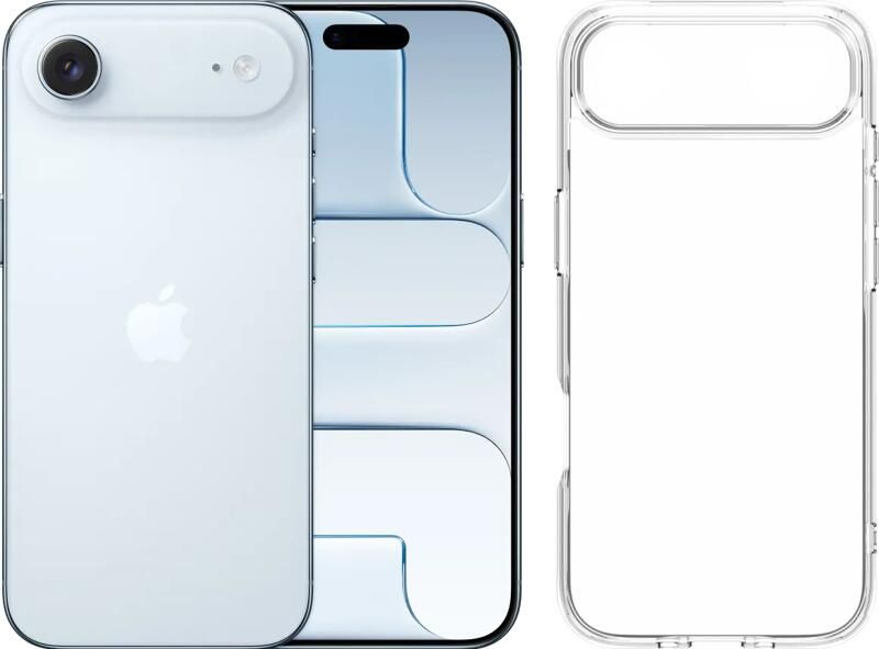 Apple iPhone Air 1TB Blauw + BlueBuilt Protective Back Cover Transparant