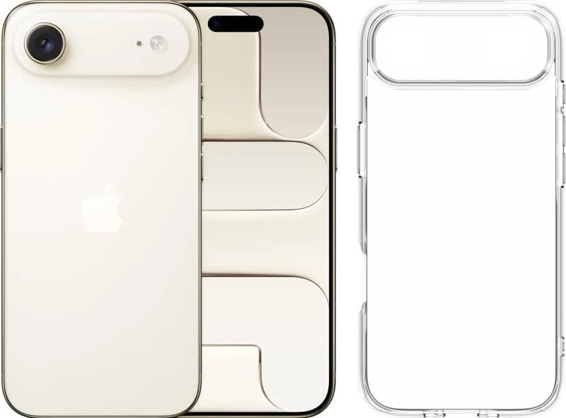 Apple iPhone Air 256GB Goud + BlueBuilt Protective Back Cover Transparant