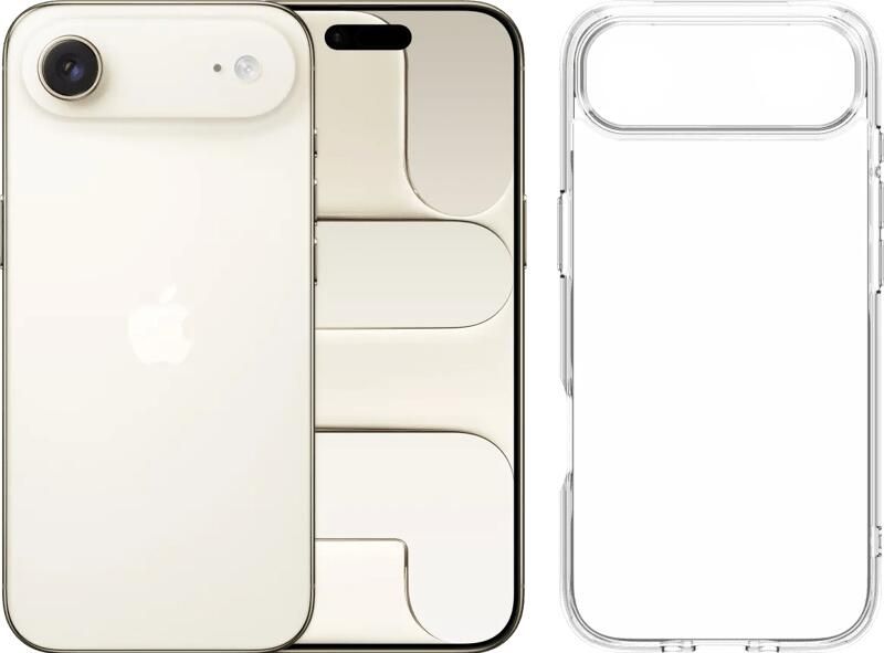 Apple iPhone Air 256GB Goud + BlueBuilt Protective Back Cover Transparant