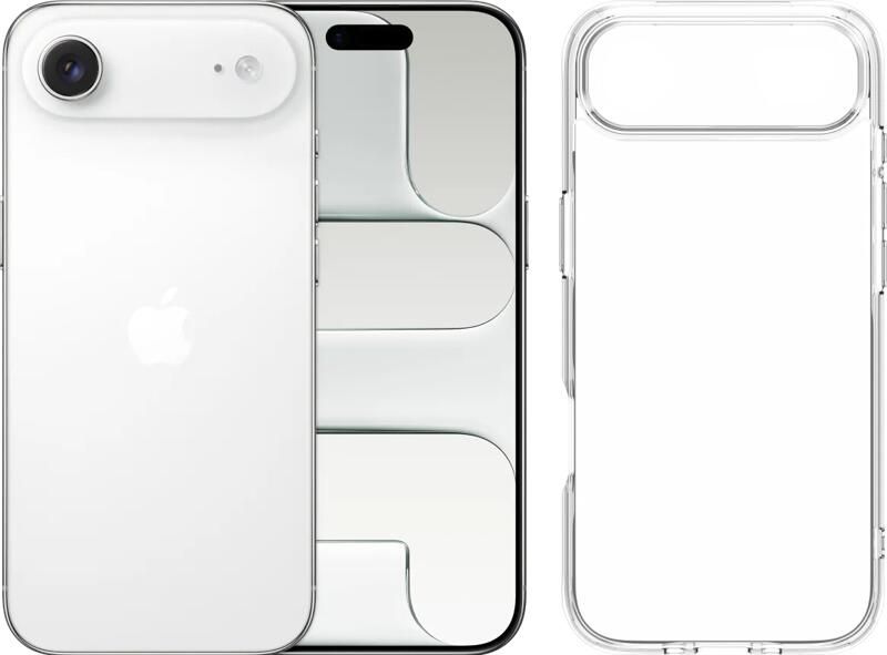 Apple iPhone Air 256GB Wit + BlueBuilt Protective Back Cover Transparant