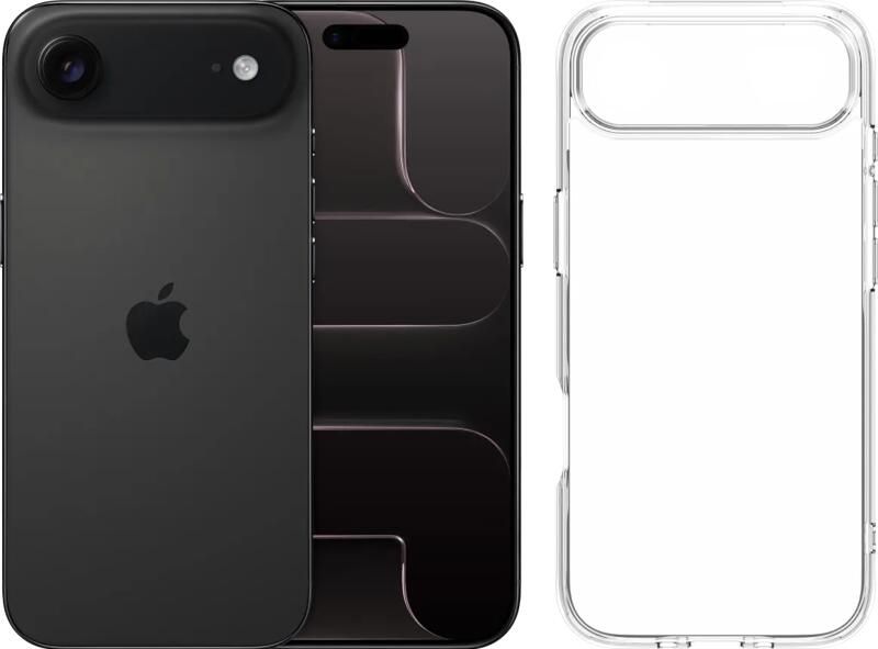 Apple iPhone Air 1TB Zwart + BlueBuilt Protective Back Cover Transparant