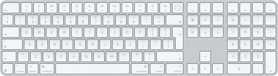 Apple Magic Keyboard met Touch ID en numeriek toetsenblok (2024) Toetsenbord Wit
