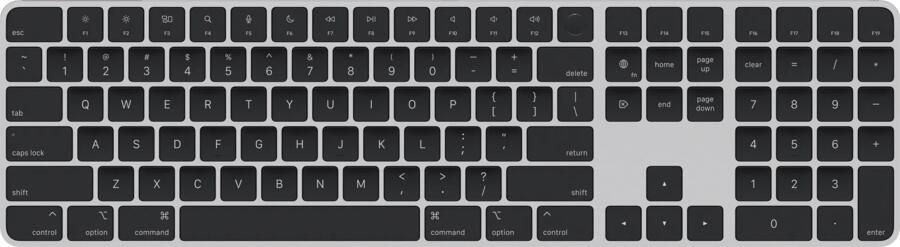 Apple Magic Keyboard met Touch ID en numeriek toetsenblok (2024) Toetsenbord Zwart