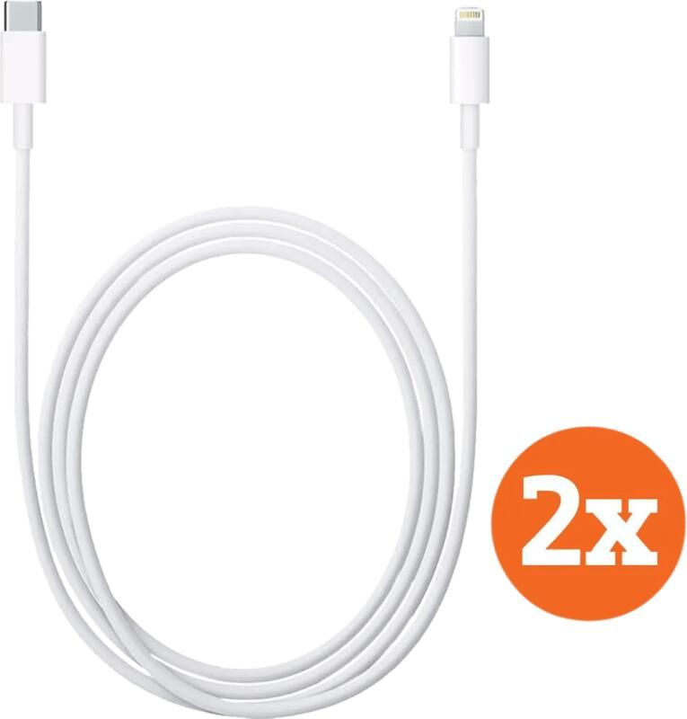 Apple Usb C naar Lightning Kabel 1m Kunststof Wit Duopack