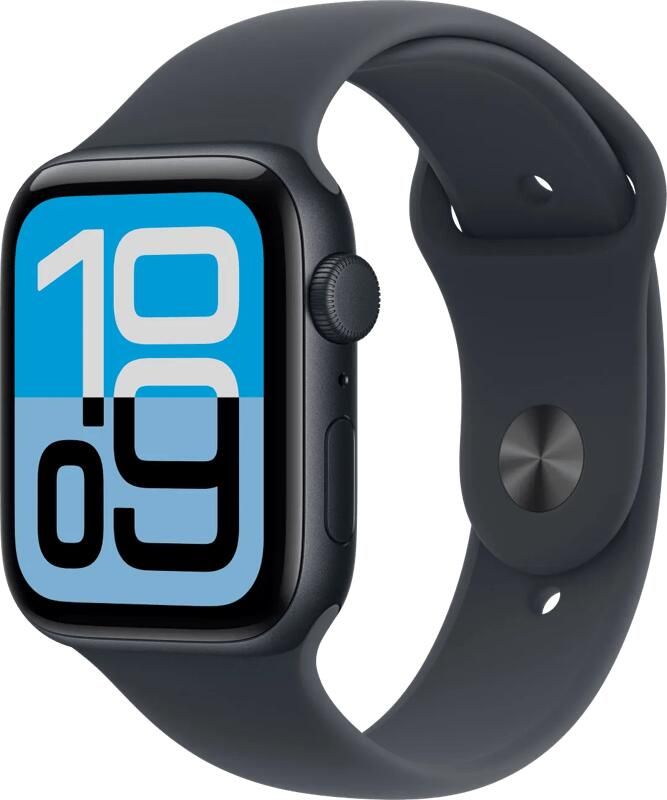 Apple Watch SE 3 44mm GPS Sportband M L Zwart