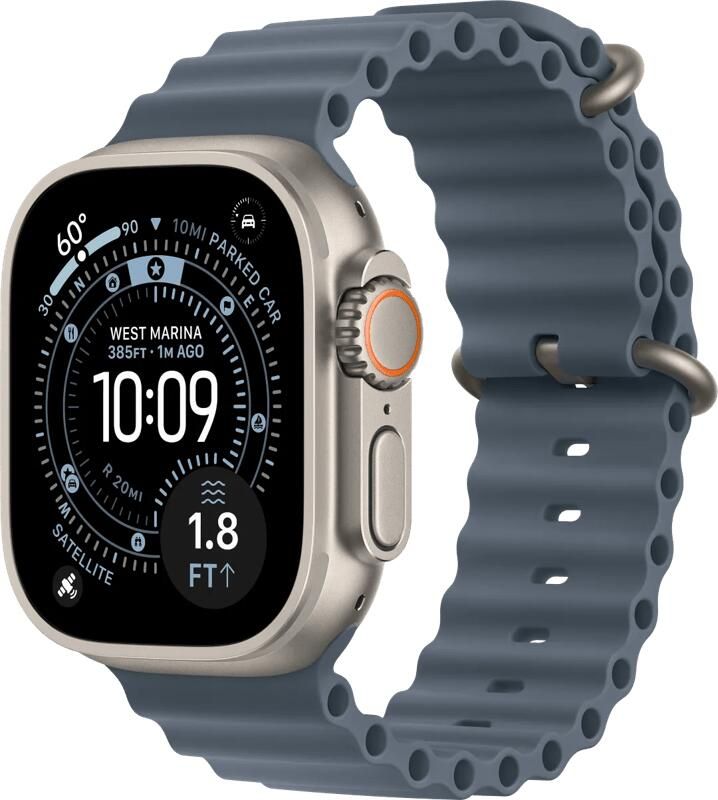 Apple Watch Ultra 3 GPS + Cellular 49mm met Ocean Band Smartwatch Beige