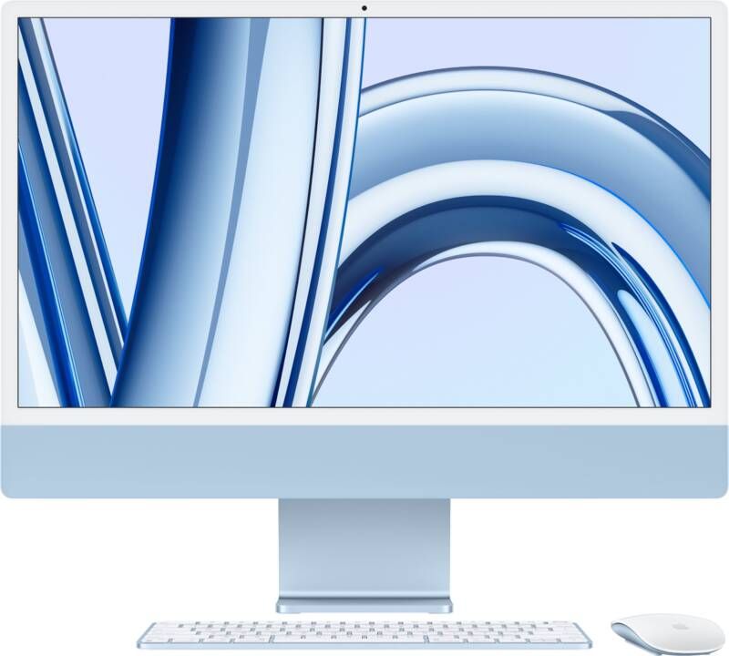 Apple iMac 24" (2023) M3 (8 core CPU 10 core GPU) 16GB 256GB Blauw QWERTY