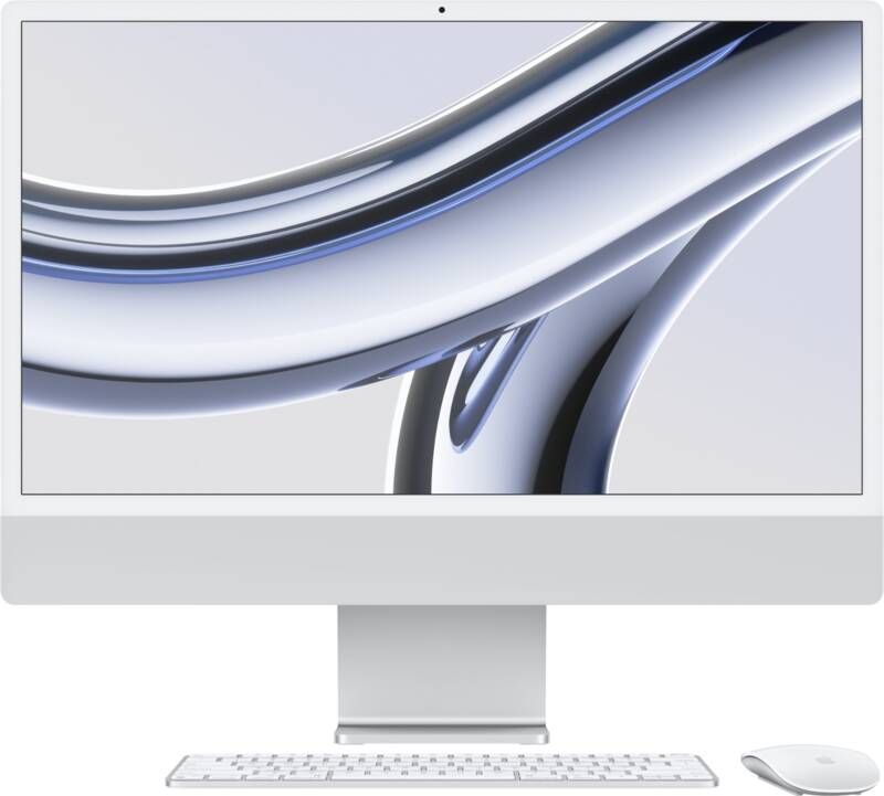 Apple iMac 24" (2023) M3 (8 core CPU 10 core GPU) 16GB 256GB Zilver QWERTY