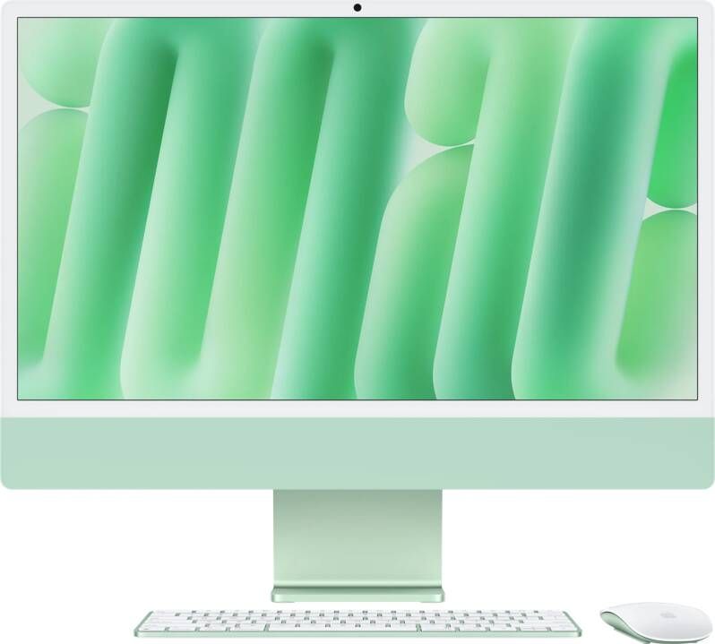 Apple iMac 24 (2024) M4 (10 core CPU 10 core GPU) 16GB 256GB All-in-one PC Groen