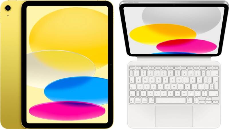 Apple iPad (2022) 10.9 inch 64GB Wifi Geel + Magic Keyboard Folio