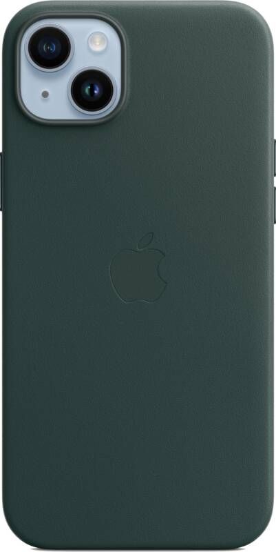 Apple iPhone 14 Plus Back Cover met MagSafe Leer Bosgroen