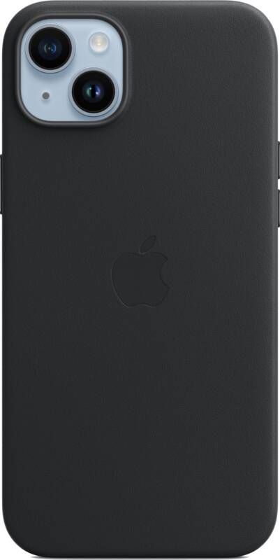 Apple iPhone 14 Plus Back Cover met MagSafe Leer Middernacht