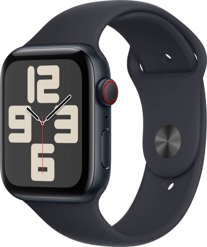 Apple Watch SE (2022) 4G 44mm Midnight Aluminium Sportband M L Smartwatch