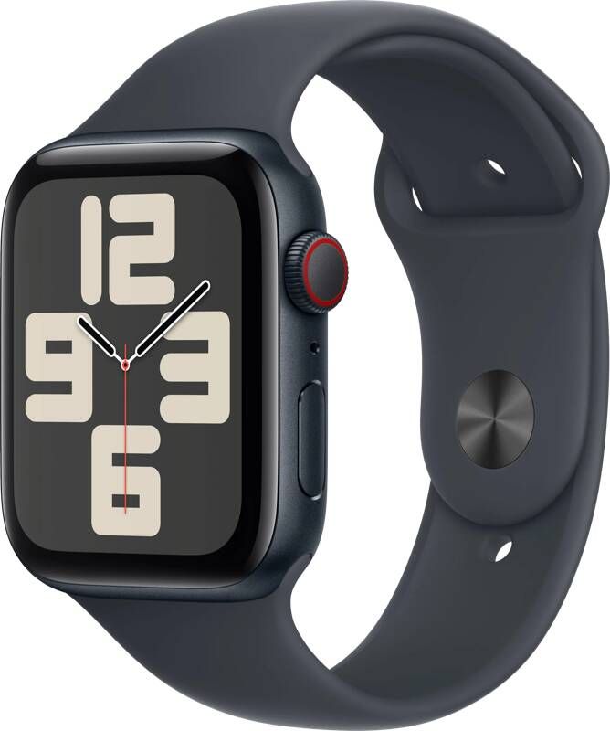 Apple Watch SE GPS + Cellular 44mm Aluminium Case met Sport Band M L Smartwatch