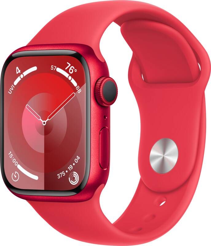 Apple Watch Series 9 41mm (PRODUCT)RED Aluminium Sportband M L Smartwatch Rood