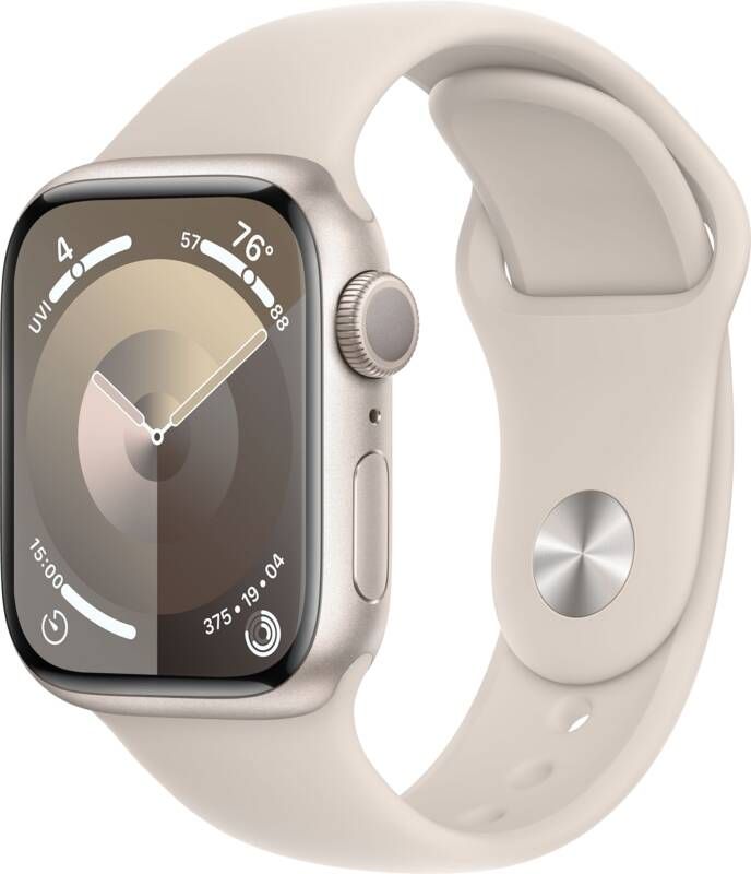 Apple Watch Series 9 41mm Starlight Aluminium Sportband M L Smartwatch