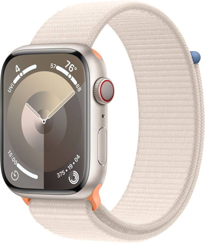 Apple Watch Series 9 45mm Starlight Aluminium Sport Loop Smartwatch