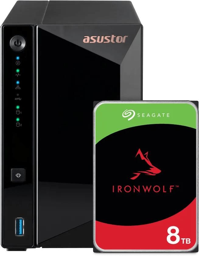Asustor AS3302T v2 + Seagate Ironwolf 8TB