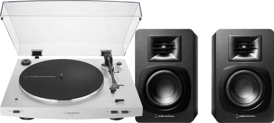 Audio-Technica Audio Technica AT-LP3XBT Wit + ATH-SP3X Zwart