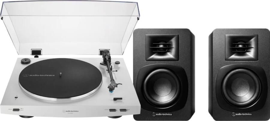 Audio-Technica Audio Technica AT-LP3XBT Wit + ATH-SP3X Zwart
