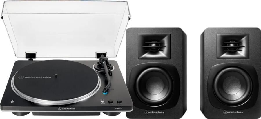 Audio-Technica Audio Technica AT-LP70xBT Zwart + ATH-SP3X Zw